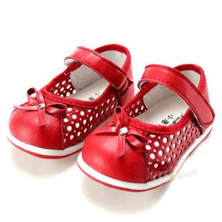 PU Leather Toddler Baby Girls Princess Bow Dress Shoes Size：US 2 for 3 9 Months