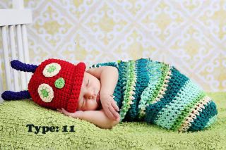 J Baby Girl Boy Newborn 9M Knit Crochet Handmade Clothes Photo Prop Outfits