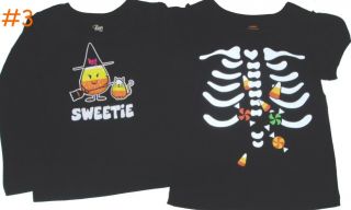 Lot of 2 Halloween Shirts Girls Tee T Shirts Top Baby Infants Toddlers