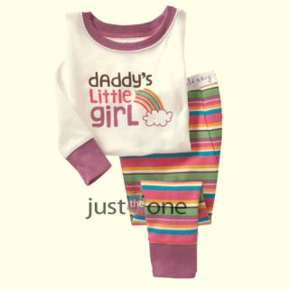 Baby Toddler Children Kids Boy Girls Cute Sleepwear Tops Pants Pajama Set 2 7Y