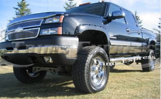 2001 2006 Chevy Silverado Crew Cab Short Bed Rocker Panel Trim 12pc 6" w Flare