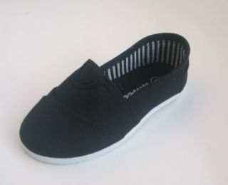 Toddler Girls Toms Inspired Canvas Flats Black Leopard Pink Purple Shoes Sz 7 12