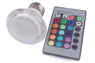 85 265V E27 3W RGB Mushroom Crystal LED Light Lamp Bulb Remote Control 16 Color