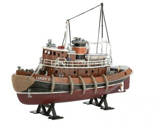 Revell 1 108 Harbour Tug Boat Lucky XI Model Kit Set 05207