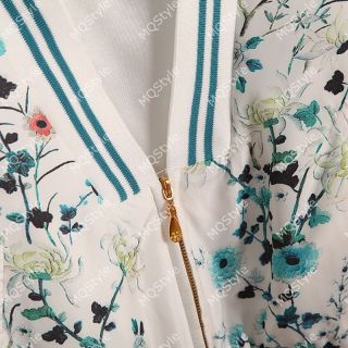 New Womens European Fashion Summer Flower Print OL Blazer Coat Jacket B2546