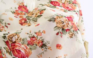 Womens European Fashion Collar Flower Print Long Sleeve Shirt Blouse B4047MS
