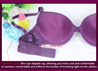 Girls Sexy Hot Thin Cup Purple Underwire Bra 34 36 38 B C or Panties Thongs