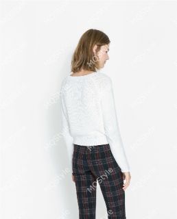 Womens Fashion Crewneck Candy Collar Long Sleeve Knit Pullover Sweaters B3209RO