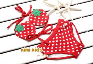 BNWT Baby Girls Strawberry Bikini Swimsuit
