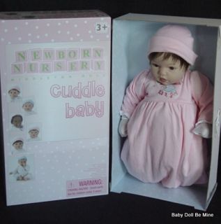 New in Box Lee Middleton Baby Face Baby Doll Brunette Hair Brown Eyes