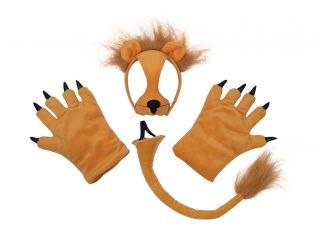 Lion Set Mask Tail Paws Lion King Simba Wild Big Cat Jungle Safari Fancy Dress