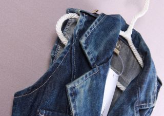 Size 2 7Y New Casual Girls Tops Kids Fashion Denim Wild Slim Vest Jacket GC009