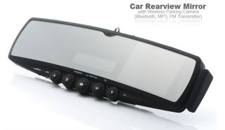 3 5" Car Rearview Monitor Mirror  FM Wireless Reversing Parking Camera