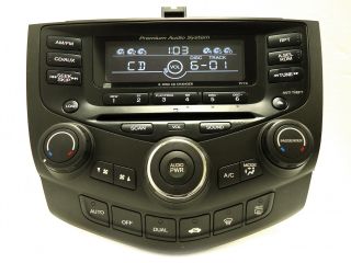 Honda Accord 6 Disc Changer CD Player Radio Stereo 7FY0 Premium Audio System