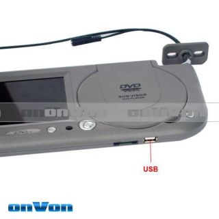 Car Sun Visor DVD Player 7 inch Wit TFT LCD SD USB Slot