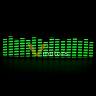 Sound Music Activated Sensor Green LED Light Equalizer Glow Car Sticker 45x11cm