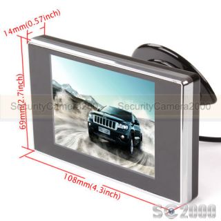 2 CH Video Input 3 5'' Digital TFT LCD Monitor for Security Car Vehicle Camera