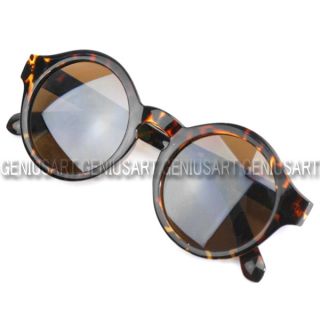 1PS Leopard Sunglasses UV 400 Eyewear Women's Classic Retro Round Frame Fashion