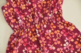 Tea Collection Plumeria Sporty Dress Purple Orange Red Ruffled Sleeves 2T