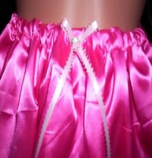 Custom Made Adult Sissy Womens Mens TV CD Cute Sexy Pink Satin Ultra Mini Skirt