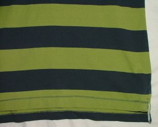 Mini Boden Green Blue Stripe Polo Shirt Boys Size 11 12 Year Rugby Short Sleeve