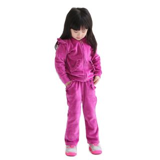 Toddelr Girls Solid Cardigan Hoodie Coat Tops Sport Pants Long Suit Outfit Set