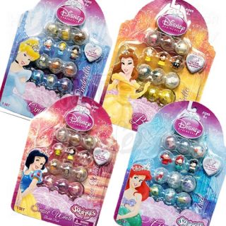 Lot 4 Squinkies Girl Disney Princess Figure Bubble Pack