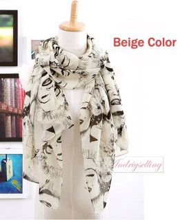 1pc Women Lady Girls Fashion Marilyn Monroe Long Soft Scarf Wrap Shawl 4 Colors