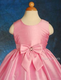 Pink Flower Girl Infant Wedding Party Dress Sz 2T 3T