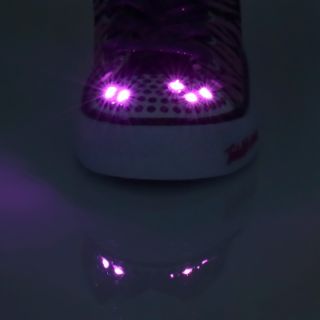 Skechers Twinkle Toes Neon Pink Black Tiger Stripe Kids Shoe Sizes 9 1 2 3