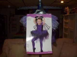 Toddler Bat Ballerina Halloween Costume w Tutu Girls 24 2T Fun World Batarina