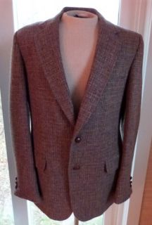 Vtg Garrison Park Harris Tweed Mens Blazer Sport Coat Sz M Pure Scottish Wool