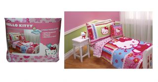 Sanrio Hello Kitty 4pc Toddler Bedding Set Bedspread Pillowcase Bedsheets