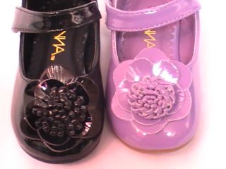 Girls Patent Flats w Flower ONE2 Toddler Flower Girl Pageant Dress Shoes