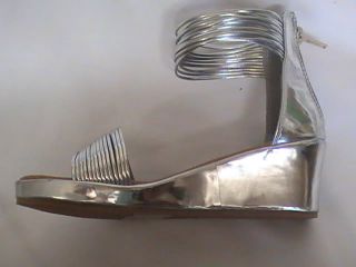 Girls Silver Wedge Sandals 20 9 Youth Sz 9