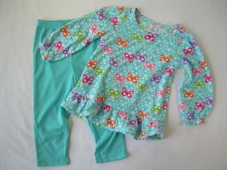 New Girls 2T 3T 4T 5T Gap Pajamas Butterfly Tonic PJ Pants Long Sleeve Shirt Set