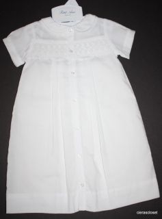 New Petit Ami Baby White Smocked Day Dress Newborn Christening Baptism