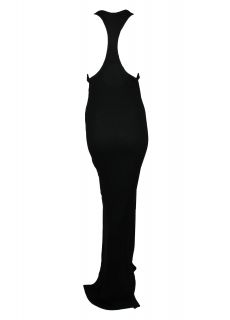 Silent Damir DOMA Womens Black Tochko Tank Top Rib Maxi Dress s $200 New