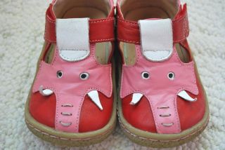 Livie Luca Pink Red Elephant Mary Jane Leather Shoes Size 7 M