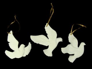Club Pack of 432 White Dove Bird Christmas Ornaments