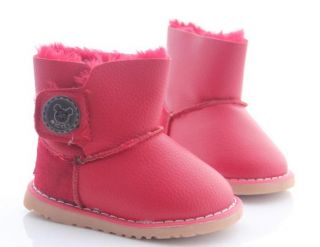 Baby Kids Shoes Snow Boots Warm w Fur Booties Red Brown Black 12M 3 5T New