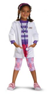 Toddler Girls Disney Dlx Doc McStuffins Doctor Lab Coat Costume w Stethoscope