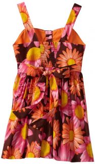New Bonnie Jean Girls Bright Floral Daisy Print Cotton Sun Dress Size 10