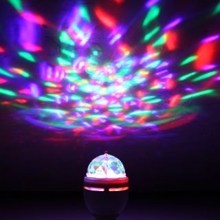 LED Auto Rotating Stage Light RGB 3W DJ Party Light Bulb Lamp with USB Interface