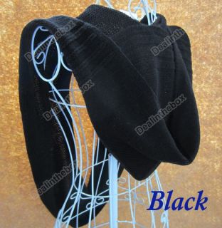 Chic Simple Womens Knit Neck Circle Cowl Wool Scarf Shawl Wrap Loop Warmer