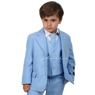 Johnnie Lene Boys Cotton Linen Summer Suit Baby to Teen