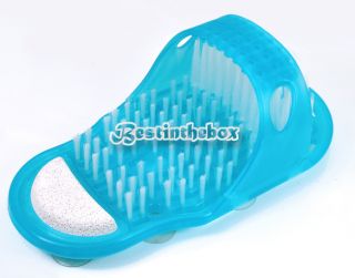 Easy Feet Foot Scrubber Brush Massager Clean Bathroom Health Exfoliates Blue Hot