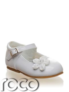 Baby Girls White Shoes Christening Wedding Flower Girl Shoes Infant 1 6