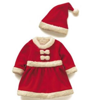 Baby Girl Mrs Santa Dress with Hat Christmas Outfit Xmas Costume 6mths 3 Yrs