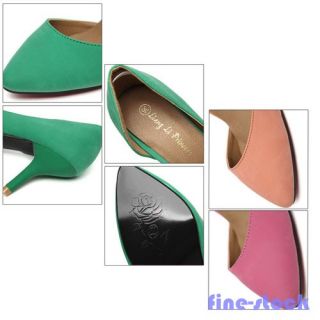 Womens Classic Suede Pointed Toe Stilettos High Heel Pumps Shoes Ladies' Sandals